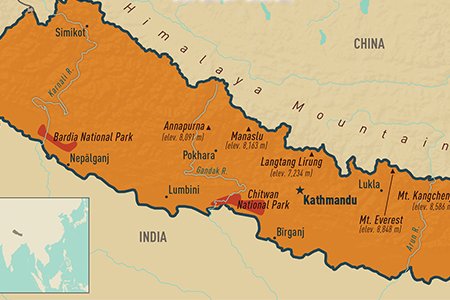 Map of Nepal